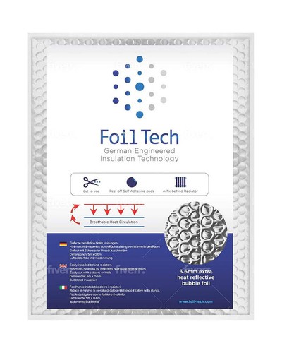 Radiator foil insulation 6mm - foil, 3.6mm